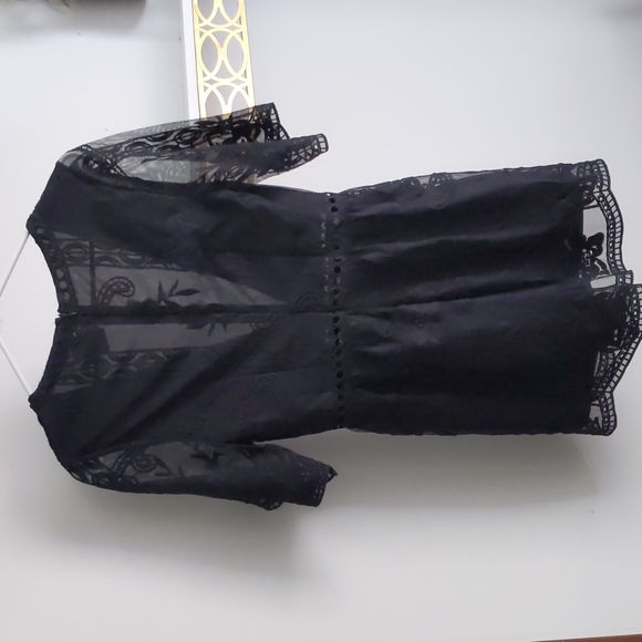 NWT Promesa Black Lace Romper Sz S - Picture 5 of 5